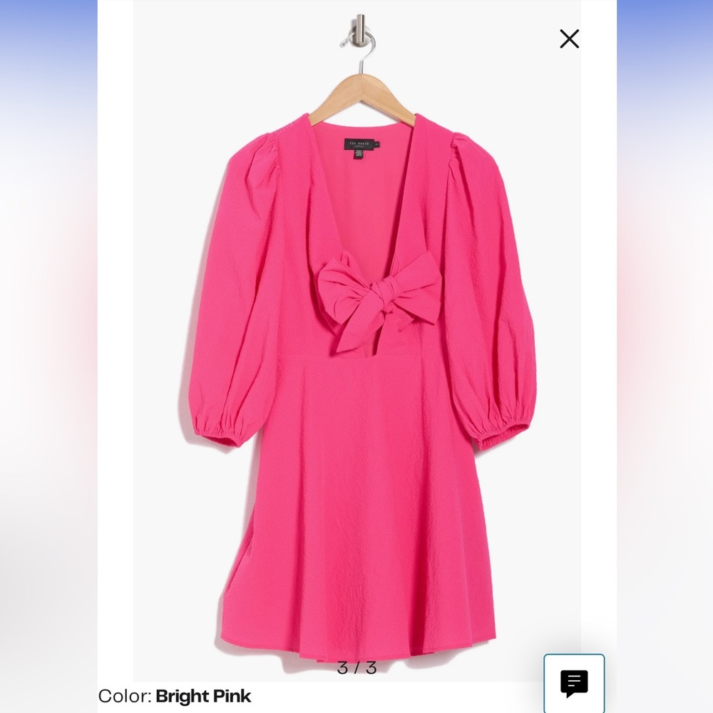 Ted Baker Bright Pink Dress with Bow